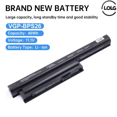 LOLG Laptop Battery For Sony Vaio BPS26 VGP-BPL26 VGP-BPS26 VGP-BPS26A SVE14A SVE15 SVE17 VPC-CA VPC