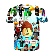 Roblox เสื้อยืดสำหรับเด็กเสื้อยืดลายการ์ตูนแขนสั้นสำหรับเด็กผู้ชาย, เสื้อยืดลาย3D แนวสตรีทฮาราจูกุ20