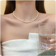 輕奢小眾仿珍珠項鏈頸鏈配飾(1#珍珠項鍊3MM）