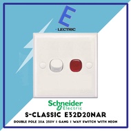 Schneider Clipsal S-Classic E32D20NAR 20A Double Pole Switch