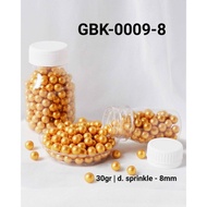 Gbk-0009-8 Sprinkles Sprinkle Sprinkel 30 Gram Mutiara Emas