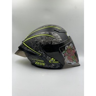 ZEUS Helmet ZS-631 Matt Black/BS9 Fluorescent Yellow