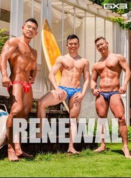 GX3裸感泳褲M size有藍，紅色