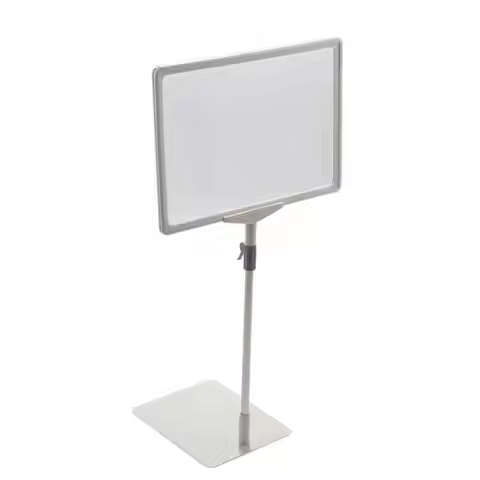 White A4 Frame Pop Price Label Holder Promotion Poster Floor Table Advertising Rack Desk Sign Displa