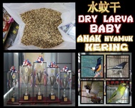 MPT CACING KERING DRY LARVA BABY ANAK NYAMUK PANAS MAKANAN BURUNG FOOD DRY MEAL WORM ULAT KERING MAK