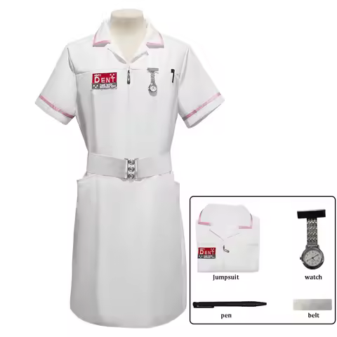 Joker Nurse Uniform Cosplay Costume Women Men Halloween Carnival Party Role Playing Outfit