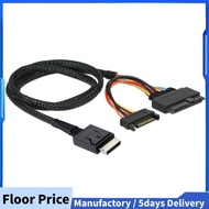 Gen 4 Oculink SFF-8611 4I to PCIe SFF-8639 U.2 NVMe with  15P Male Power Server Cable