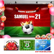 Birthday Banner - Football / Badminton / Liverpool / Ronaldo / Messi / Barcelona / Basketball / Arse