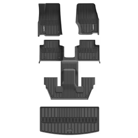 LASFIT Floor Mats for Jeep Grand Cherokee L 2021-2024 1st & 2nd & 3rd & Cargo Mat, Only Fits 6-Passe