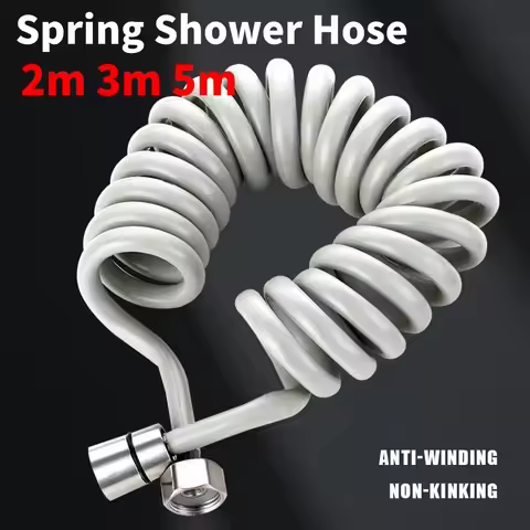 2m 3m 5m Spring Shower Hose Meters Water Plumbing Hose Plastic Bathroom Water Toilet Bidet Sprayer T