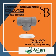 QUAD tee 2 inch D QUAD tee 2 inch D connection tee 2" QUAD