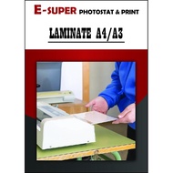 Laminate Service for A4 & A3 | Add-on for Printing Service Hot Lamination