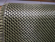 Carbon Kevlar ​hybrid​ fabric, 3k, 205g black  yellow , twill2x2 ผ้า​คาร์บอน​ เคฟล่า​ แท้​ ดำ​ เหลือง​ ลาย2  หน้า​กว้าง​ 100  ซม​ ยาว​ 30​ ซม​ ผ้าเงา​ทอแน่น​ เนียนเ