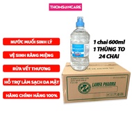 Thùng 24 chai Nước muối sinh lý vệ sinh răng miệng mũi họng ngăn ngừa sâu răng Nacl 0.9% Nước muối s
