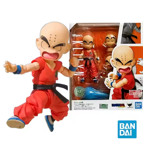 In Stock Bandai Shf Dragon Ball Krillin Krillin's Boyhood Movable Figures Collectible Toys