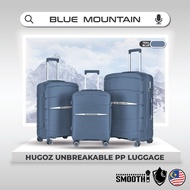 Blue Mountain 20"/24"/28" Hugoz UNBREAKABLE PP Expandable Hard Case Hand Trolley Luggage Bag Suitcas