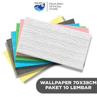 Tersedia Paus Biru - Paket 10 Pcs Wallpaper Dingding 3D Foam Motif