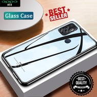 Case Oppo A53 Glass Case Tempered Backdoor Casing Miror Premium
