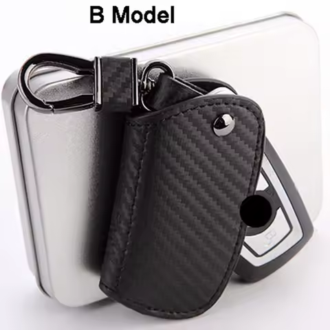 Leather Car Key Case holder For BMW E90 E60 E70 E87 1 3 5 6 Series M3 M5 X1 X5 X6 Z4 Keychain Holder