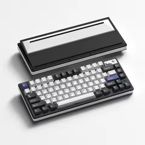WOMIER SK71 Pro Wireless Mechanical Aluminum Keyboard 75% Hot Swappable Tri-Mode VIA Keyboard for Wi
