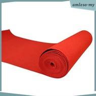 [AmlesoMY] Red Carpet Aisle Runner Wedding Rug Polyester Fabric Nonslip Durable Disposable Event Run
