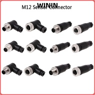 WININ M12 Aviation Plug, Connector Male Female Socket M12 Sensor Connector, A Type Sensor Connectors