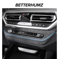 For BMW X3 G01 G45 X4 G02 iX3 G08 Made of Alcantara Wrap Center Console CD Panel Trim Cover Car Inte