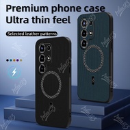 For itel S26 S25 Ultra 3D Leather Texture Wireless Charging ShockProof Magnetic Case For itel Super 