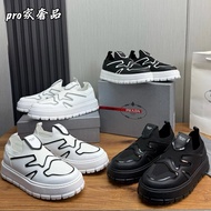 [PRO Home Luxury Products] PRADA PRADA Sneakers Original Cow Leather Printed Logo Lace-Up Round Toe 