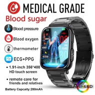 2023 New Blood Glucose Monitor Health Smart Watch Men ECG+PPG Blood Pressure Measurement IP68 Waterproof Sport Ladies smartwatch