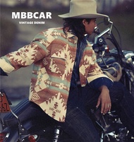 เสื้อแจ็กเก็ตผ้าวูลผสมสไตล์วินเทจชายสุดหล่อใหม่สำหรับฤดูใบไม้ผลิแบรนด์ MBBCAR 2025เสื้อแจ็กเก็ตผ้าผ้