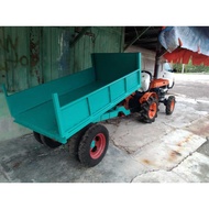 KUBOTA B6000 MINI TRACTOR GERABAK SAWIT 4X4 PLANTATION PALM OIL TRAILER HYDRAULIC JACK