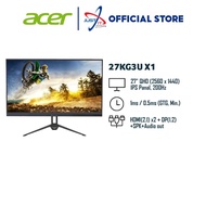 ACER AOPEN 27KG3U X1 27" GAMING MONITOR ( 27" IPS QHD / 1MS / 200HZ / AMD FREESYNC / HD MI + DP)