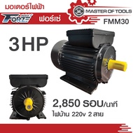 มอเตอร์รอบเร็ว สำหรับปั๊มลม ปั๊มพ่นยาแรงดันสูง ขนาด 3 แรงม้า ไฟบ้าน 220v (2850 รอบ/นาที) (FMM30 / Fo