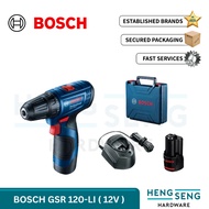 BOSCH CORDLESS 12V  DRILL / DRIVER  ( GSR120-LI )  (SET)  0 601 9G8 0L0  HENG SENG