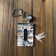 附伸縮鑰匙扣的簡約票卡夾 (Liberty 印花 午茶時光)