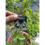 Ethnic Silver Hoop Jhumka Earring