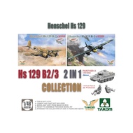 TAKOM 48001W 1/48 Hs129² Box(Hs129B2&Hs129B3&3D Print Set Figuresx2 w/Panther A)