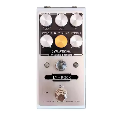 LYR PEDALS Ly Rock White Classic Dual Pressure Stacked Compression Effector Pedal Accurately Reprodu