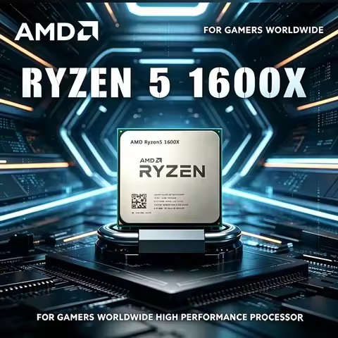 AMD Ryzen 5 1600X 100% Brand New and Original AMD R5 1600X Six-Core Twelve-Thread 3.6 GHz CPU 95W L3