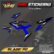 Sticker Striping Variasi Blade 110 - Stiker Striping Motor Variasi Blade 110 Desain Racing. KS.08