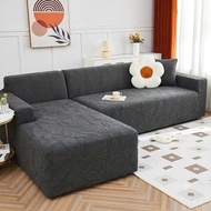 Soft Velvet L-Shaped Sofa Cover - Stretchy, Form-hugging, Protects Sofa.