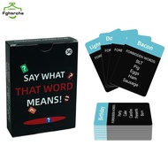 Say What That Word Mean, Adult Word Description Tabletop Game Cards Guessing Game Card For Fun Educa