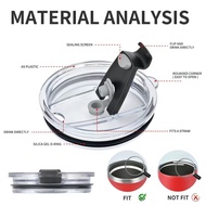 20&30 Oz Tumbler Lid for Stanley Splash proof Colored Covers Replacement Cup Cover for Stanley Cup