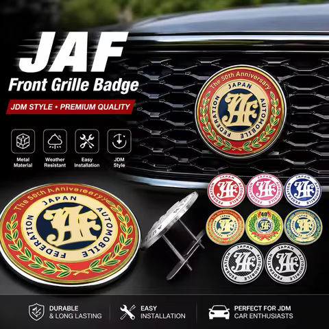 JAF Front Grill Badge Japan Automobile Federation Badge Sticker Emblem Decal JDM Car Accessories 20t