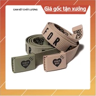 Fashionable unisex HumanMade fabric belt with metal buckle