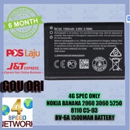 BV-6A Nokia 4G Spec 2720 flip Banana 2060 3060 5250 8110 C5-03 1500mAh Battery bateri batery 1500 MA