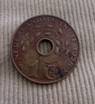 Koin 1 cent bolong neder indie 1938