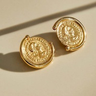 【美國帶回 西洋古董飾品】1960美國復古飾品 英國女王硬幣設計款