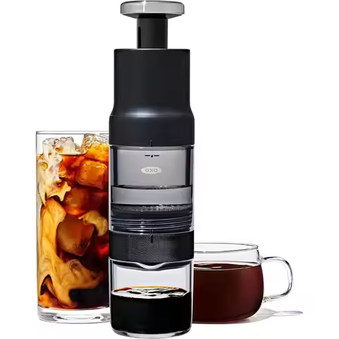 OXO Brew Rapid Brewer - Portable Coffee Maker, Fast Manual Hot & Cold Brew, Small Handheld Brewer, C